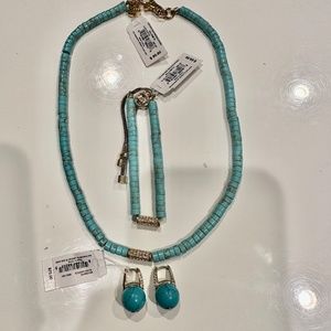 Michael Kors - Turquoise Gold - Bracelet and Earrings -Brand new!!!